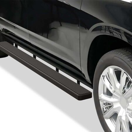APS IB03EBB2B – 5-Inch Door-to-Door Black iStep Side Steps – Pair