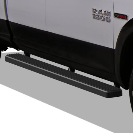 APS IB04EAG9B – 5-Inch Door-to-Door Black iStep Side Steps – Pair