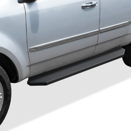 APS IB04RIA2H – H-Style Door-to-Door Black Running Boards – Pair