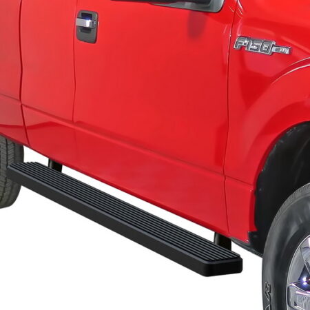 APS IB06EAG6B – 5-Inch Door-to-Door Black iStep Side Steps – Pair