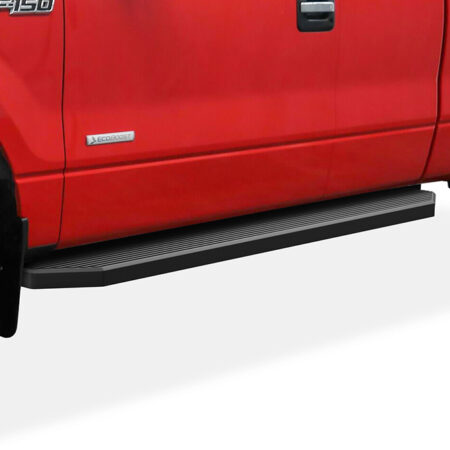 APS IB06RAG6H – H-Style Door-to-Door Black Running Boards – Pair