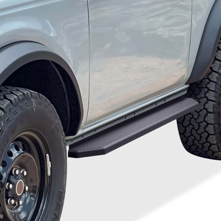 APS IB06RCA2H – H-Style Door-to-Door Black Running Boards – Pair