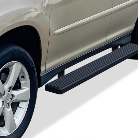 APS IB20FJI9B – 6-Inch Door-to-Door Black iStep Side Steps – Pair