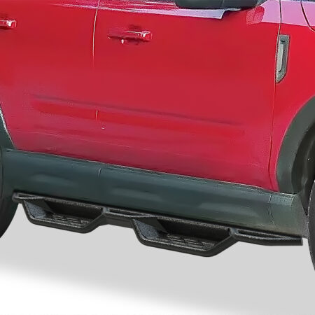 APS WB06NCA0M – Round Tube Drop Style Door-to-Door Black Nerf Bars – Pair