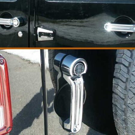 QAA DH47085 – Chrome ABS Door Handle Cover 10-Piece – Fits 2007-2018 Jeep Wrangler JK