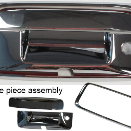 QAA DH54184 – Chrome Tailgate Handle Cover 2-Piece – Fits Chevy Silverado GMC Sierra