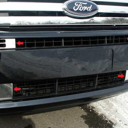 QAA FV49340 – Stainless Steel Front Vent Accent 4-Piece – Fits 2009-2012 Ford Flex