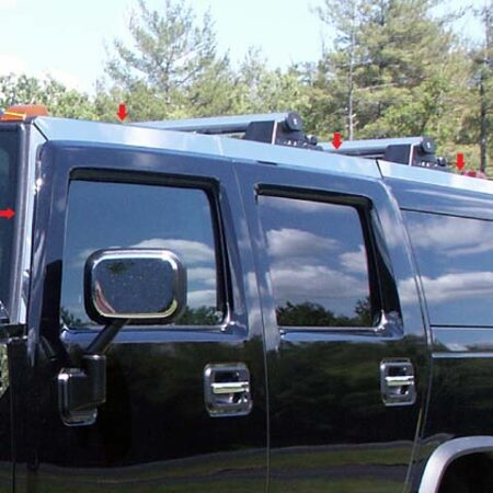 QAA HV43017 – Stainless Steel Top Rail Accent 8-Piece – Fits 2003-2009 Hummer H2