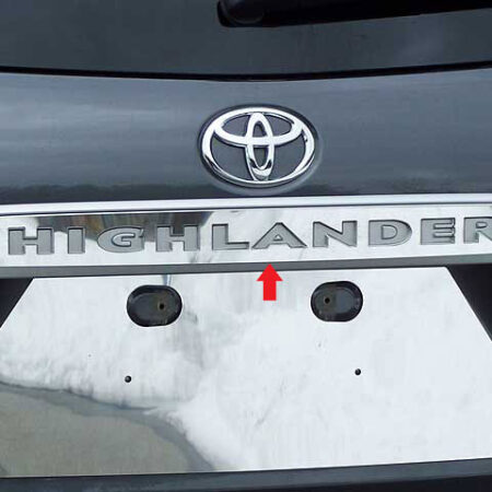 QAA LB28111 – Stainless Rear License Trim 1-Piece – Fits 2008-2013 Toyota Highlander