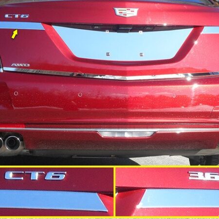 QAA LB56230 – Stainless Steel Rear License Trim 2-Piece – Fits 2016-2018 Cadillac CT6