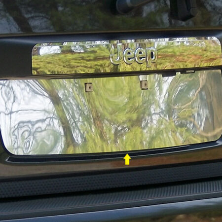 QAA LP48070 – Stainless License Plate Bezel 1-Piece – Fits 2008-2012 Jeep Liberty