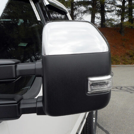 QAA MC57320 – Chrome ABS plastic Mirror Cover 2-Piece – Fits 2018-2022 Ford Super Duty