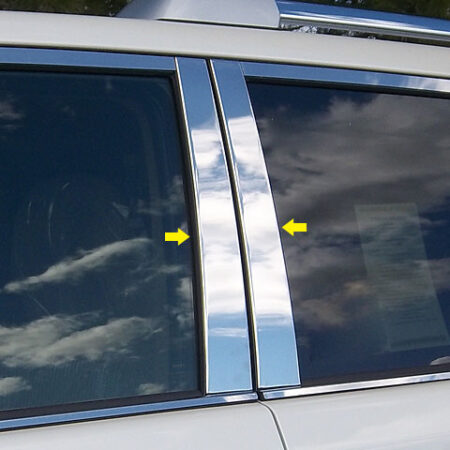 QAA PP10177 – Stainless Steel Pillar Trim 4-Piece – Fits 2010-2023 Toyota 4Runner