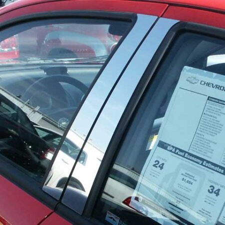 QAA PP48125 – Stainless Steel Pillar Trim 4-Piece – Fits 2008-2011 Chevrolet Aveo