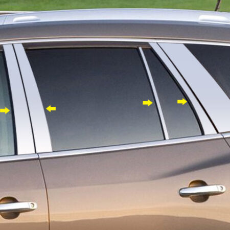 QAA PP48533 – Stainless Steel Pillar Trim 10-Piece – Fits 2008-2012 Buick Enclave