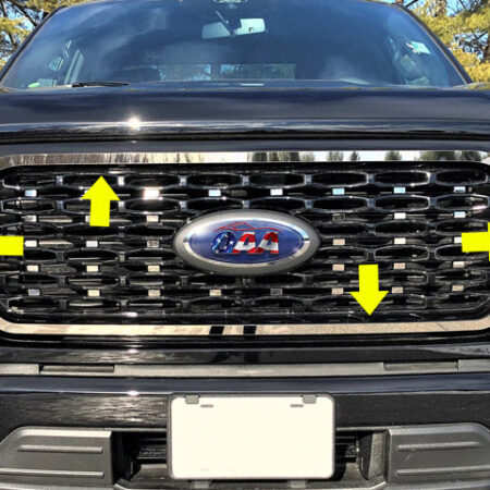 QAA SG61310 – Stainless Steel Grille Accent 4-Piece – Fits 2021-2023 Ford F-150