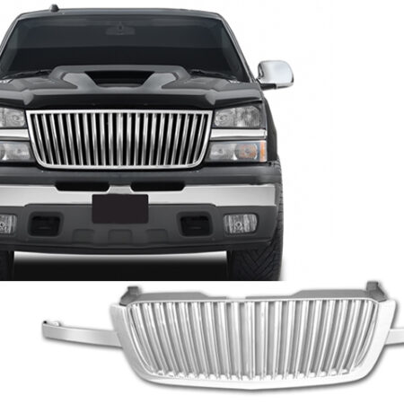 QAA SGB43182 – Chrome ABS Grille Accent 1-Piece – Fits 2003-2006 Chevy Silverado