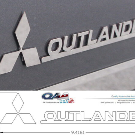 QAA SGR27010 – Stainless Steel Graphic Emblem 4-Piece – Fits Mitsubishi Outlander