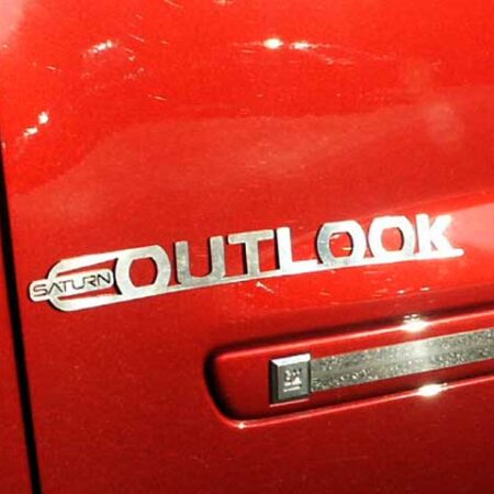 QAA SGR47425 – Stainless Steel Graphic Emblem 2-Piece – Fits 2007-2009 Saturn Outlook