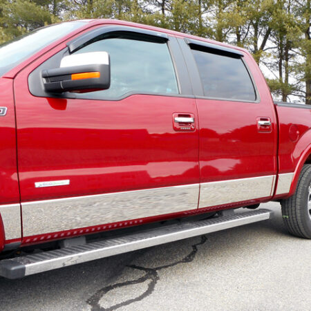 QAA TH44306 – Stainless Rocker Panel Trim 12-Piece – Fits 2004-2008 Ford F-150