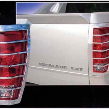 QAA TL42257 – Chrome ABS Tail Light Bezels 2-Piece – Fits 2002-2006 Cadillac Escalade