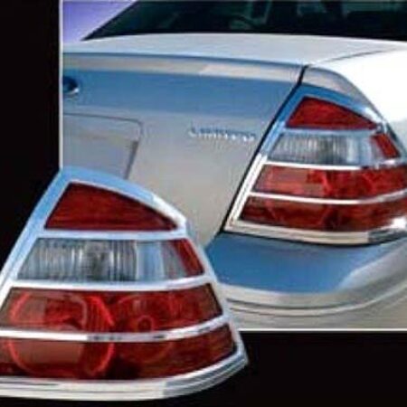 QAA TL45490 – Chrome Tail Light Bezels 2-Piece – Fits Ford Five Hundred Mercury Montego