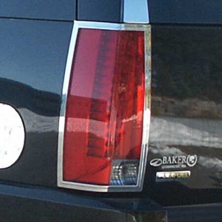 QAA TL47255 – Chrome ABS Tail Light Bezels 2-Piece – Fits 2007-2014 Cadillac Escalade