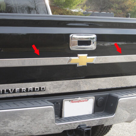 QAA TP54181 – Stainless Steel Tailgate Accent 2-Piece – Fits 2014-2018 Chevy Silverado