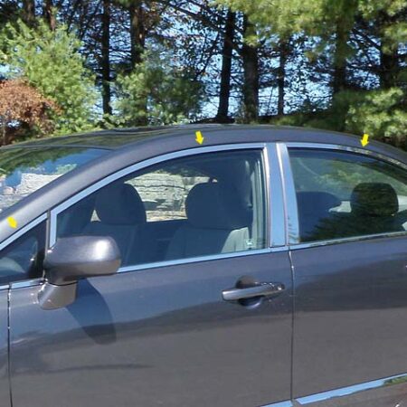 QAA WP26215 – Stainless Steel Window Trim 6-Piece – Fits 2006-2011 Honda Civic