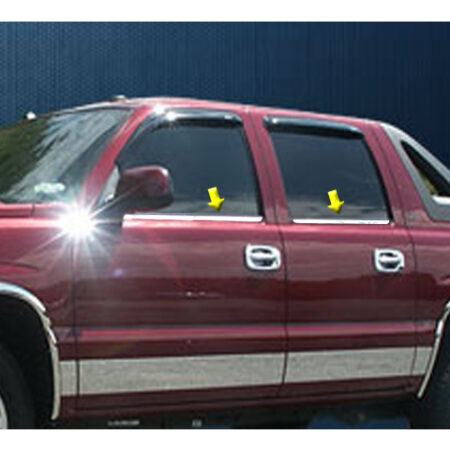 QAA WS40198 – Stainless Steel Window Sill Trim 4-Piece – Fits 2002-2006 Chevy Avalanche