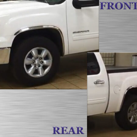 QAA WZ47281 – Stainless Steel Fender Trim 4-Piece – Fits 2007-2013 GMC Sierra