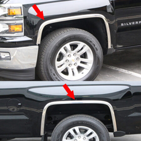 QAA WZ54181 – Stainless Steel Fender Trim 4-Piece – Fits 2014-2015 Chevrolet Silverado