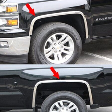 QAA WZ56181 – Stainless Steel Fender Trim 4-Piece – Fits Chevrolet Silverado